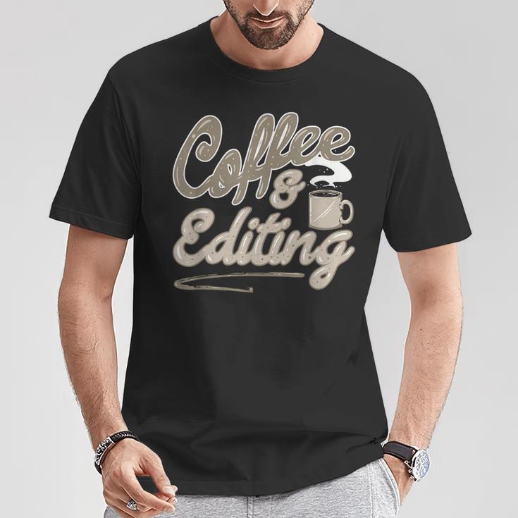Café Y Edición Fotógrafo Divertido Y Cineasta Camiseta unisex Regalos divertidos