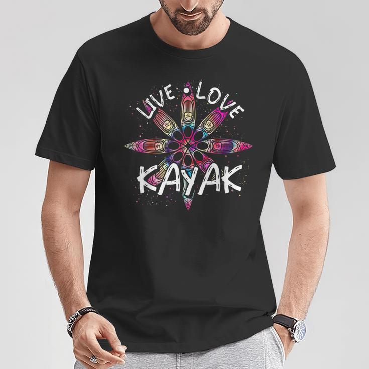 Canoe Boat Paddling Sport Kayaker Live Love Kayak Kayaking T-Shirt Unique Gifts