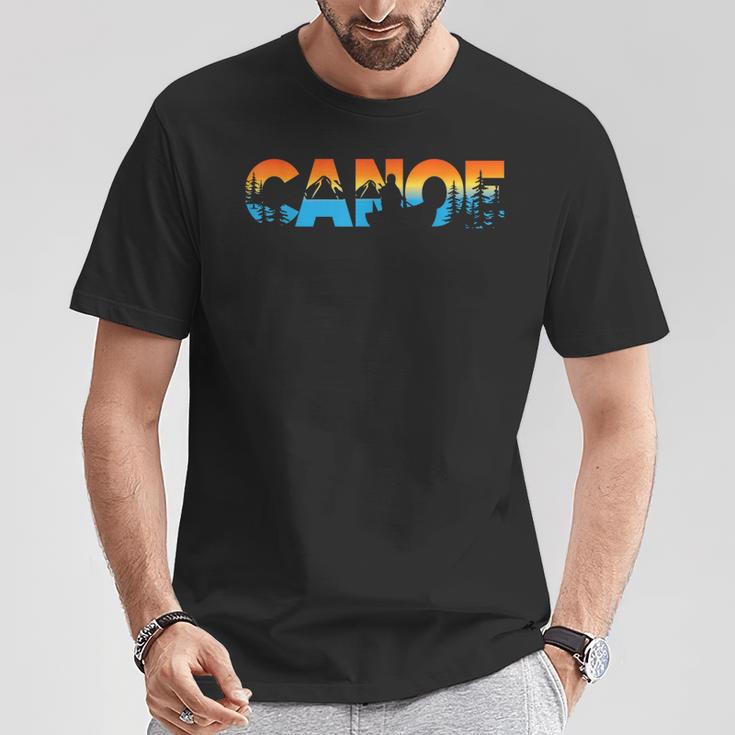 Canoe Canoeing Retro Canoe T-Shirt Unique Gifts