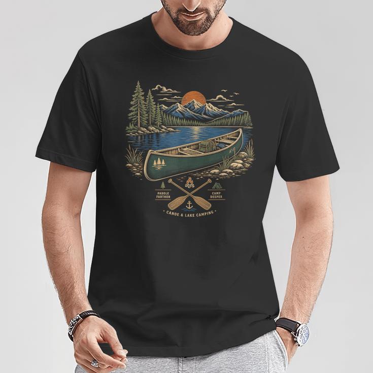 Canoe And Lake Camping Paddle Camp T-Shirt Unique Gifts