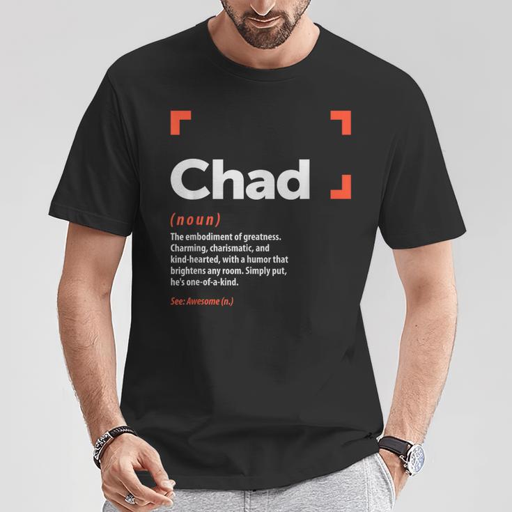 Chad Definición Nombre Personalizado Chad Camiseta unisex Regalos divertidos