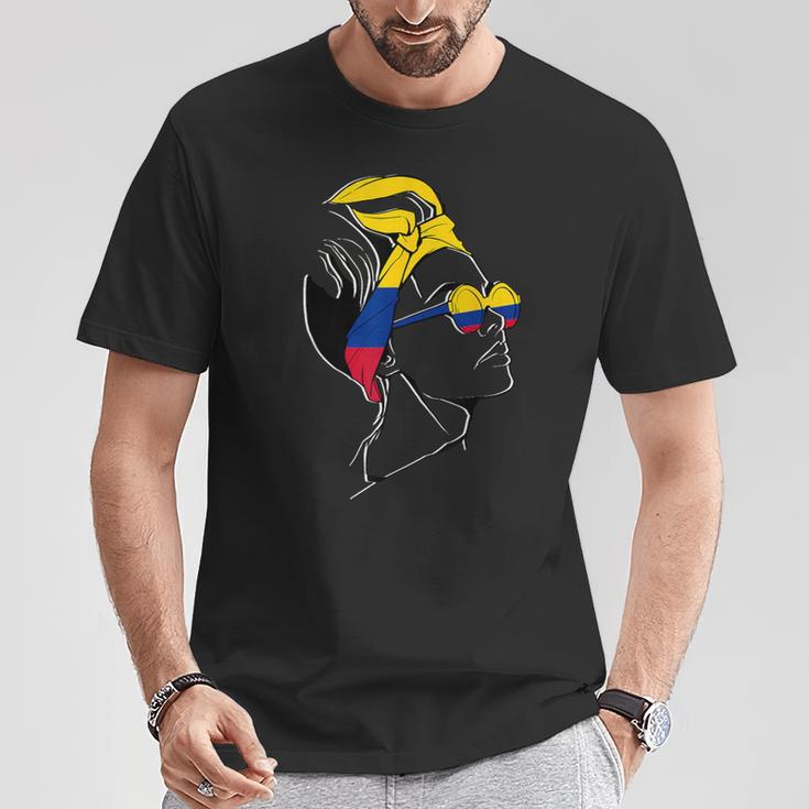 Colombia Bandera Pañuelo Pelo Orgullo Colombiano Camiseta unisex Regalos divertidos