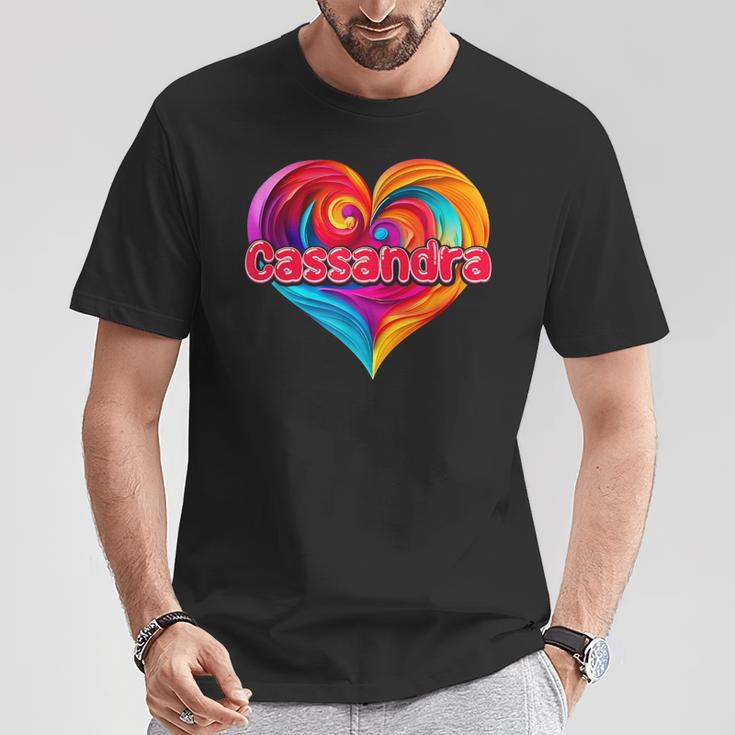 Coloré Avec Inscription I Heart Love Cassandra T-Shirt Cadeaux drôles