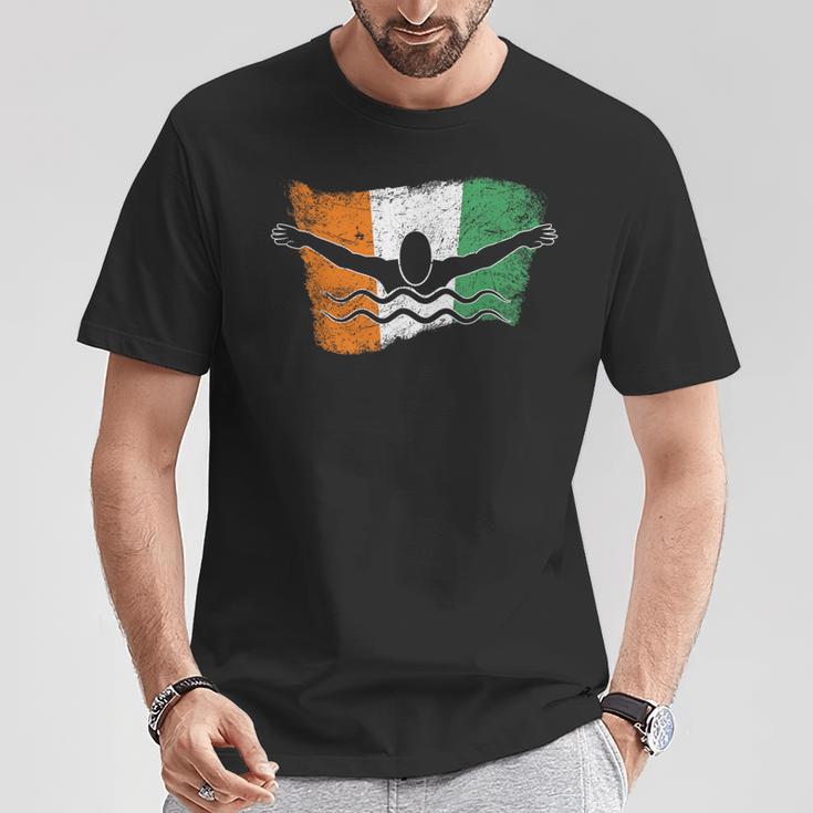 Cool Ireland Flag Vintage Irish Flag Swimmer Fly Swimming T-Shirt Unique Gifts Cool Ireland Flag Vintage Irish Flag Swimmer Fly Swimming T-Shirt Unique Gifts