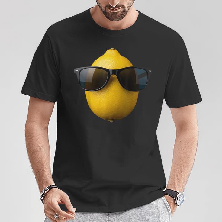 Cool Lemon Portant Des Lunettes Deoleil Drôle Fruits T-Shirt Cadeaux drôles
