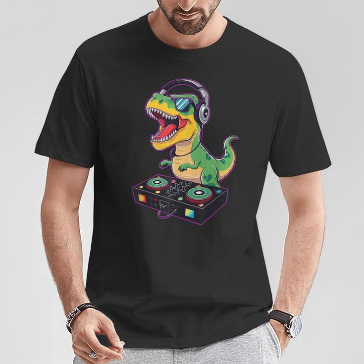Dinosaure Cool Dj T-Rex T-Shirt Cadeaux drôles