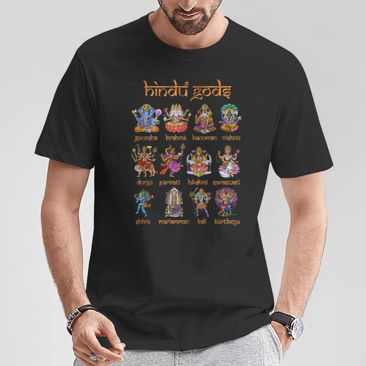 Dios Hindúhiva Ganesha Hanuman Hinduismo Diosa Kali Yoga In Mangas Camiseta unisex Regalos divertidos