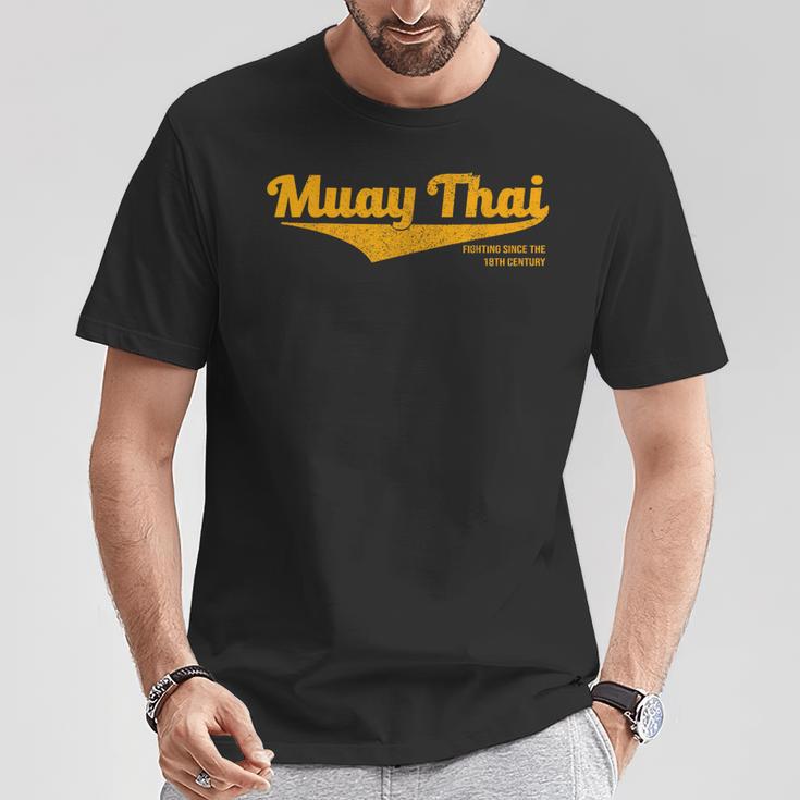 Distressed Muay Thai Kickboxing MMA BJJ Thailand T-Shirt T-Shirt Unique Gifts
