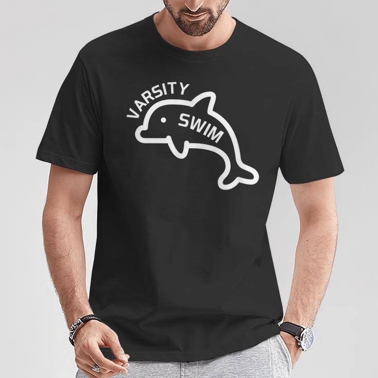 Dolphin Dolfin Varsity Swim Swim Team Swim Club Swimming T-Shirt Unique Gifts