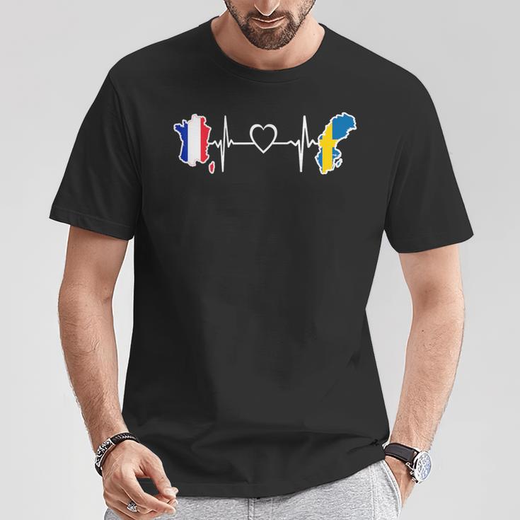 Drapeau De Lauède Franceuédoise T-Shirt Cadeaux drôles