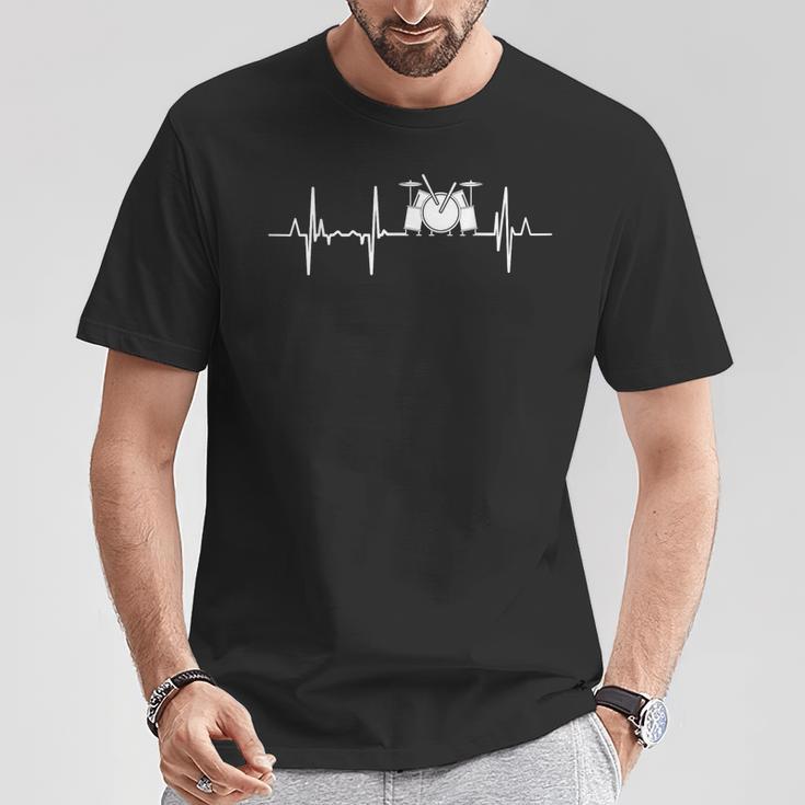 Drum Kit Cardiogram Drum Musician ECG T-Shirt Unique Gifts Drum Kit Cardiogram Drum Musician ECG T-Shirt Unique Gifts