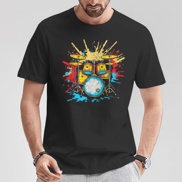 Drum Kit Steamwave Music Band T-Shirt Unique Gifts