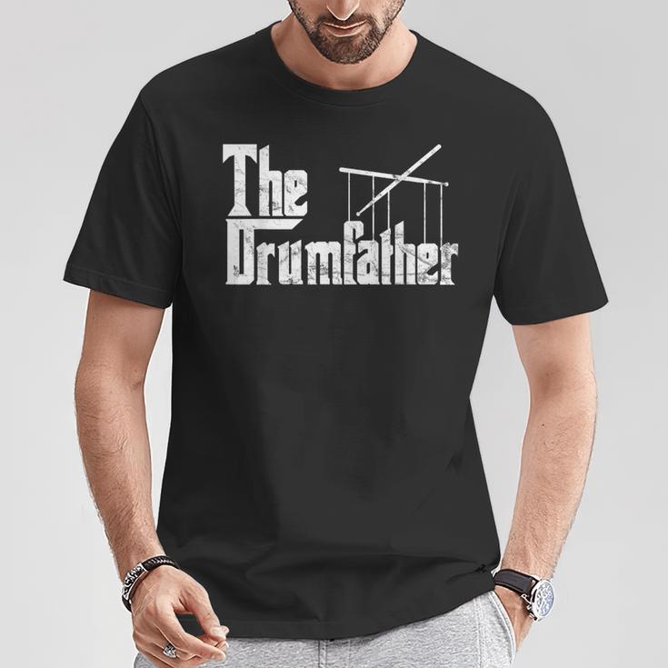 Drummer Humor The Drumfather Drum Kit T-Shirt Unique Gifts