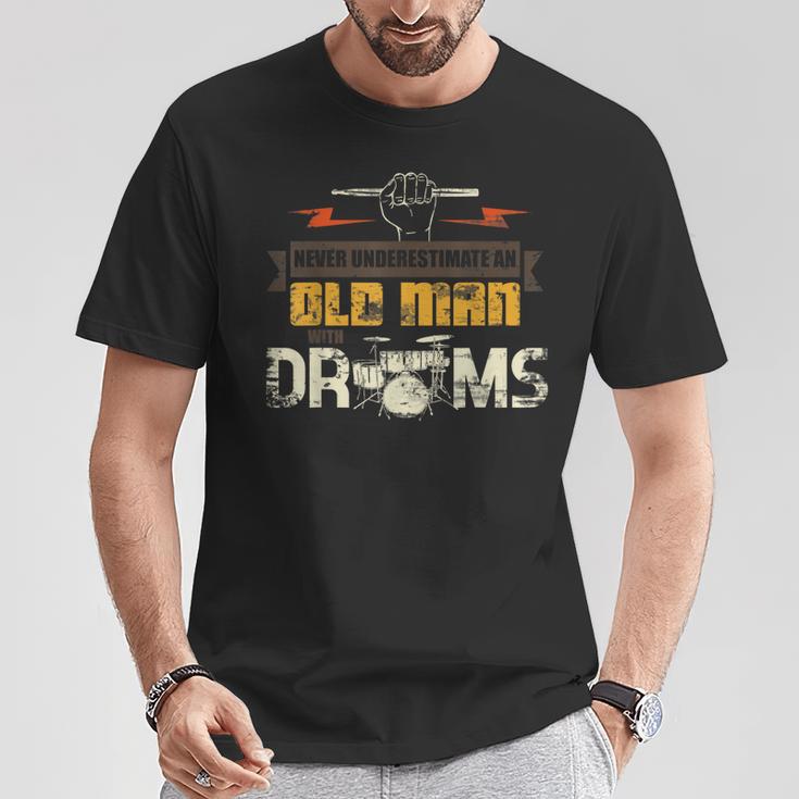 Drummer Drummer Pensioner Drum Kit T-Shirt Unique Gifts