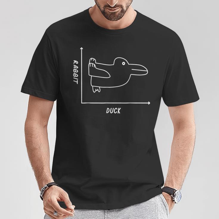 Duck Rabbit Graph 楽しい数学教師 イースターtシャツ Tシャツ 面白い贈り物