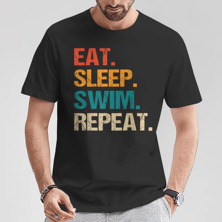 Eat Sleep Swim Repeat Pool Swimmer Water Polo Swimming T-Shirt Unique Gifts Eat Sleep Swim Repeat Pool Swimmer Water Polo Swimming T-Shirt Unique Gifts