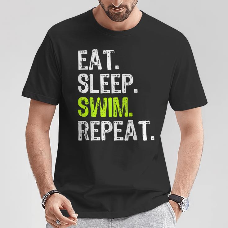 Eat Sleep Swim Repeat Swimming Swimmer Cool T-Shirt Unique Gifts Eat Sleep Swim Repeat Swimming Swimmer Cool T-Shirt Unique Gifts