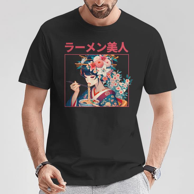 Geisha Con Flores De Cerezointageakura Arte Japonés Camiseta unisex Regalos divertidos