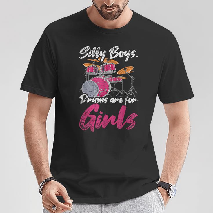 Girls Boys Kids Drummer Drum Kit T-Shirt Unique Gifts