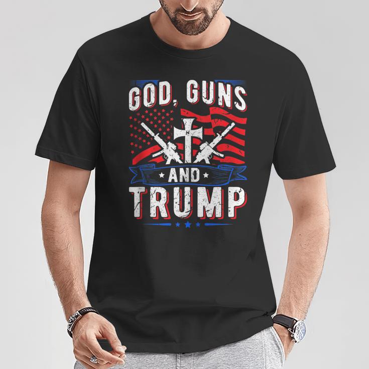 God Guns And Trump Donald Trump Admitedor Regalos In Mangas Camiseta unisex Regalos divertidos