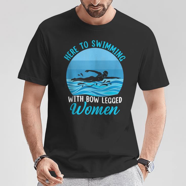 Here's To Swimming With Bow Legged Women Swimming T-Shirt Unique Gifts Here's To Swimming With Bow Legged Women Swimming T-Shirt Unique Gifts