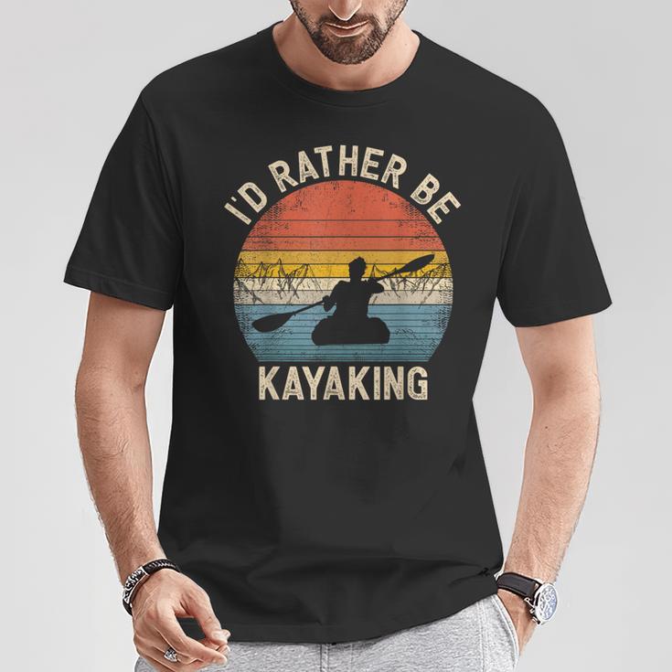I'D Rather Be Kayaking Canoe Boating Vintage Kayak T-Shirt Unique Gifts I'D Rather Be Kayaking Canoe Boating Vintage Kayak T-Shirt Unique Gifts
