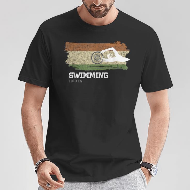 India Swimming Swimmer Water Sports Swimming T-Shirt Unique Gifts India Swimming Swimmer Water Sports Swimming T-Shirt Unique Gifts