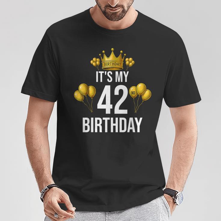 It's My 42歳の誕生日パーティー 42歳の誕生日 男性 女性 Tシャツ 面白い贈り物