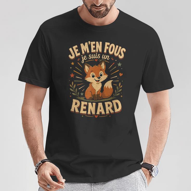 Je M’En Fous Jeuis Un Renard Renard Doux T-Shirt Cadeaux drôles