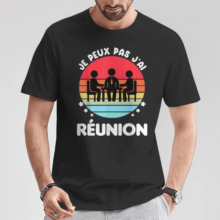 Je Peux Pas J'ai Réunionintage Humour Réunion T-Shirt Cadeaux drôles