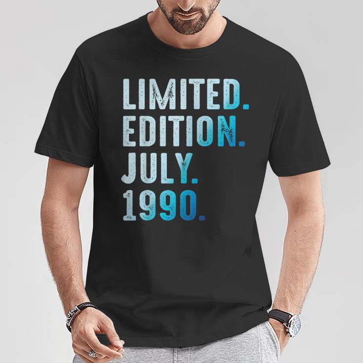Julio 1990 Año 1990 Retro 1990Intage Edición Limitada Camiseta unisex Regalos divertidos