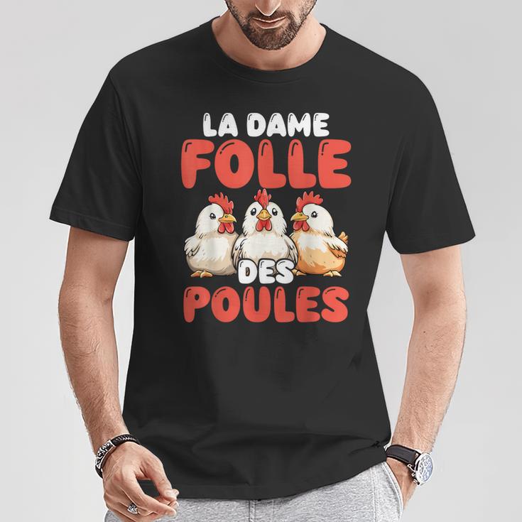 La Dame Folle Des Poules Amoureux Éleveur Ferme T-Shirt Cadeaux drôles