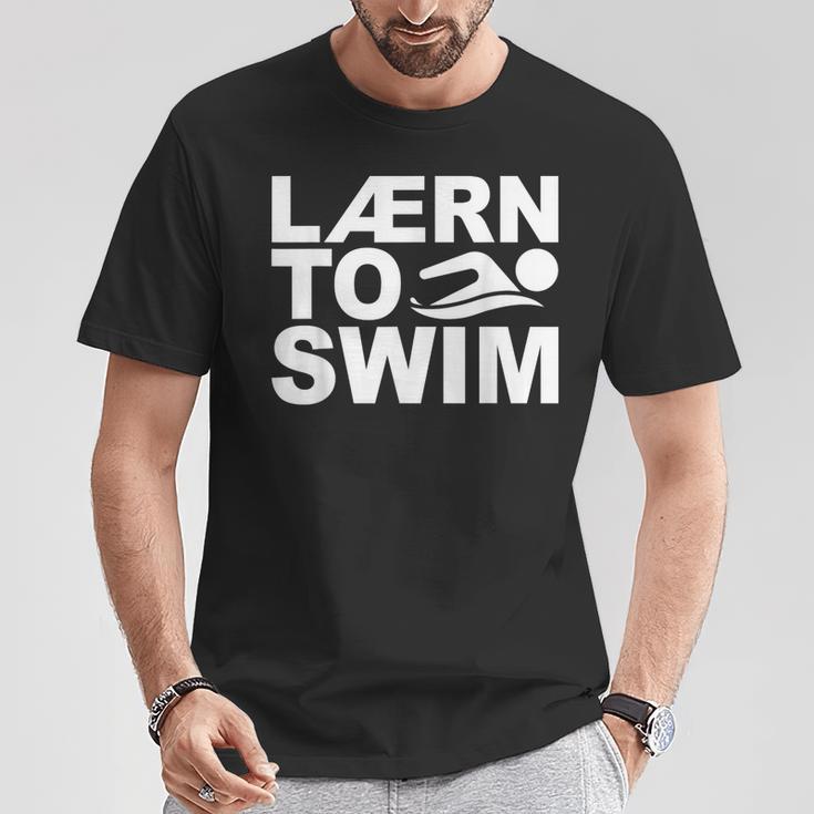 Learn To Swim Swimming Graphic T-Shirt Unique Gifts