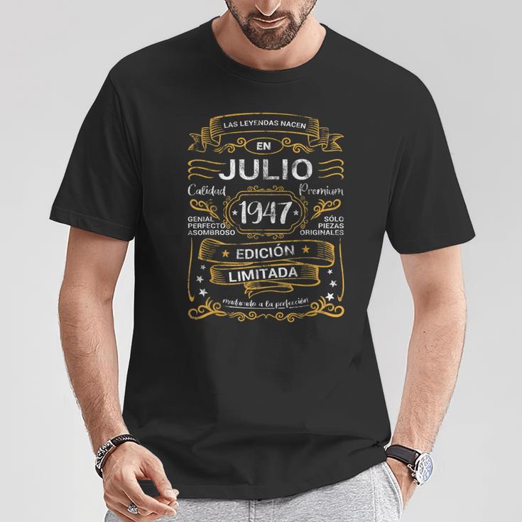 Leyendas Nacen Julio 1947 Cumpleaños Hombre Camiseta unisex Regalos divertidos
