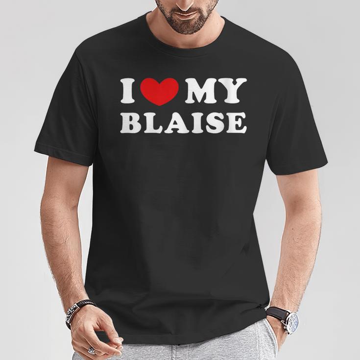 I Love My Blaise J'aime Mon Blaise T-Shirt Cadeaux drôles