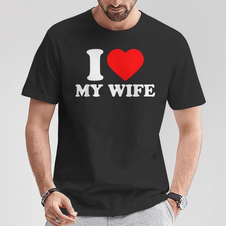 I Love My Wife I Heart My Wifealentines Day Tシャツ 面白い贈り物