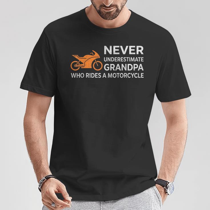 Maiottovalutare La Festa Del Papà Del Nonno Motociclista Maglietta Regalos divertidos
