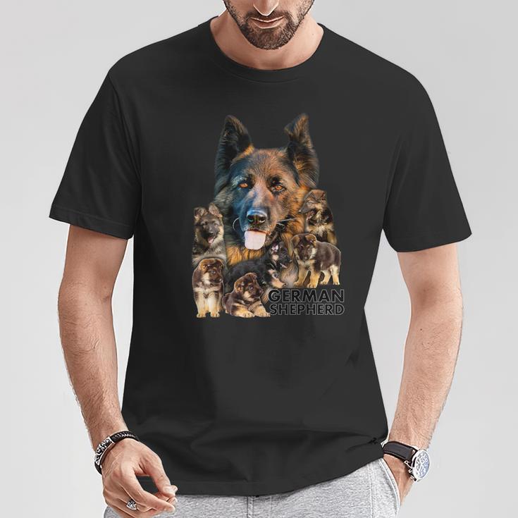 Mamá Y Cachorros Perro Pastor Alemán Camiseta unisex Regalos divertidos