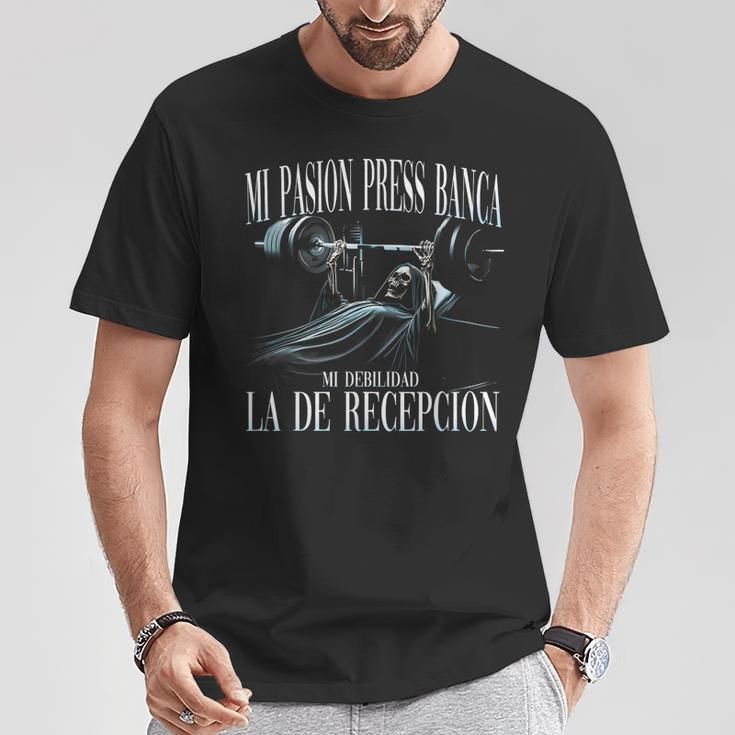 Mi Pasion Press Banca Mi Debilidad La De Recepcion Camiseta unisex Regalos divertidos