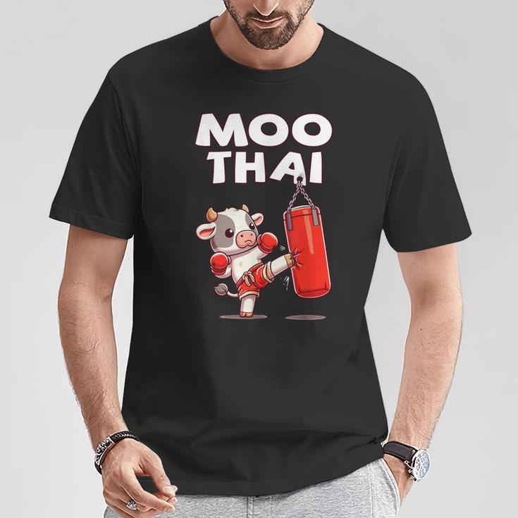Moo Thai Muay Thai Cow Thai Boxing For Kids Muay Thai T-Shirt Unique Gifts Moo Thai Muay Thai Cow Thai Boxing For Kids Muay Thai T-Shirt Unique Gifts