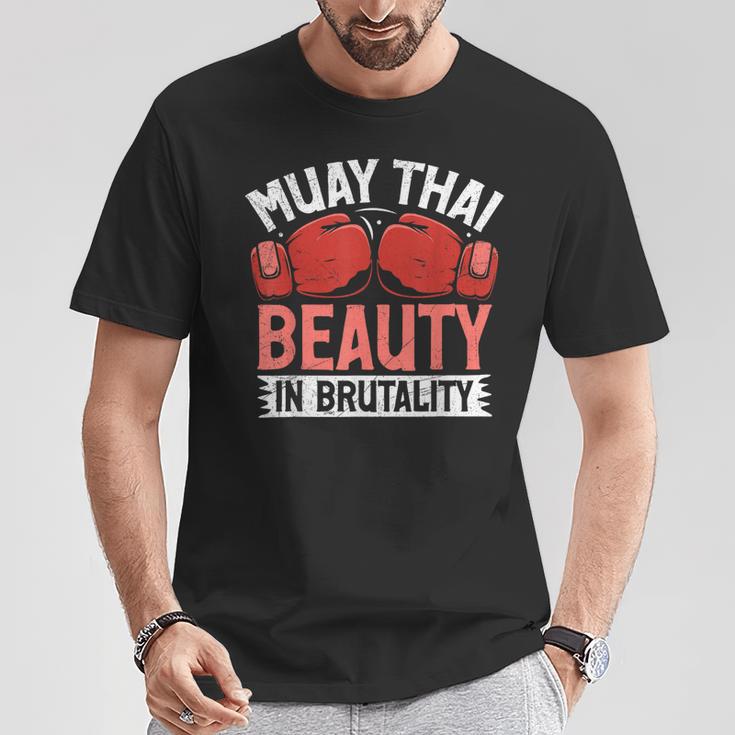 Muay Thai Beauty In Brutality Muay Thai T-Shirt Unique Gifts Muay Thai Beauty In Brutality Muay Thai T-Shirt Unique Gifts