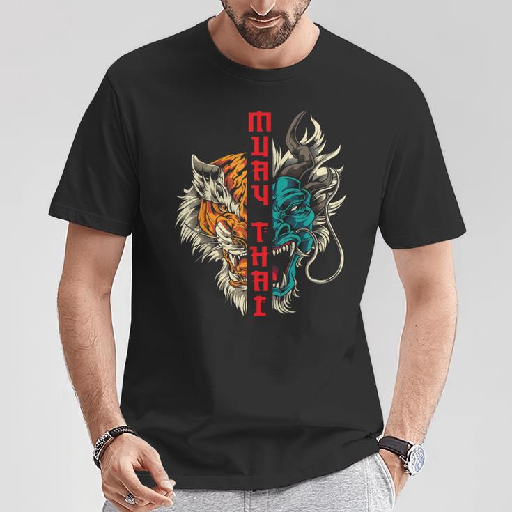 Muay Thai Thai Boxing Dragon Tiger T-Shirt Unique Gifts