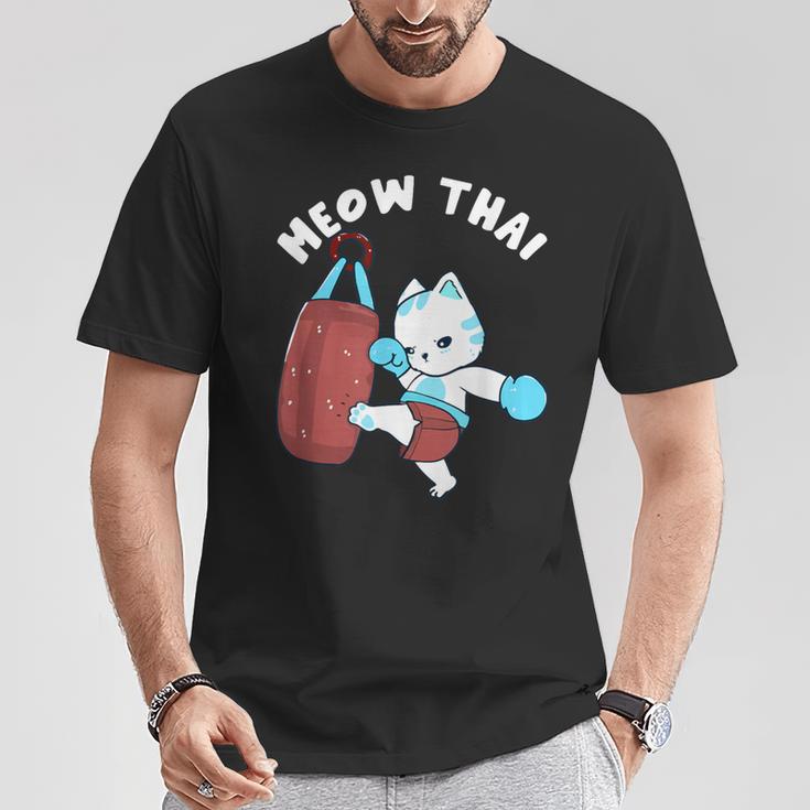 Muay Thai Cat Meow Thai Punch Bag Martial Arts T-Shirt Unique Gifts