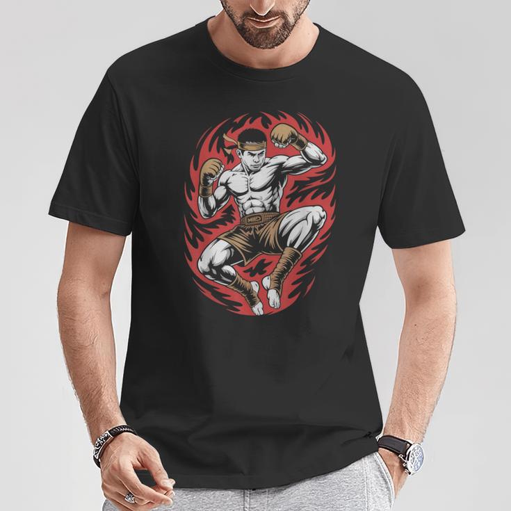 Muay Thai Elbow Strike Silhouette Minimal Clean Sport T-Shirt Unique Gifts