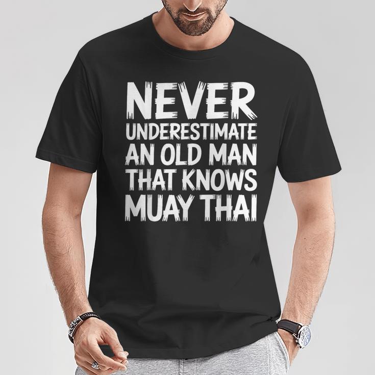 Muay Thai For Grandpa Men Mixed Martial Arts T-Shirt Unique Gifts