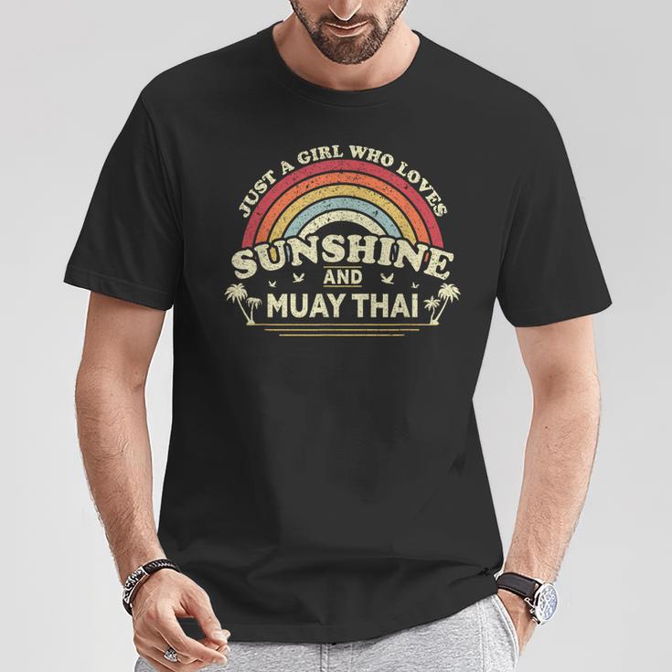 Muay Thai Shirt A Girl Who Loves Sunshine And Muay Thai T-Shirt Unique Gifts