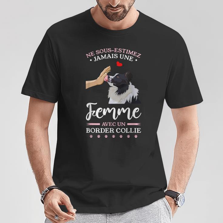 Neous-Estimez Jamais Une Avec Un Border Collie T-Shirt Cadeaux drôles