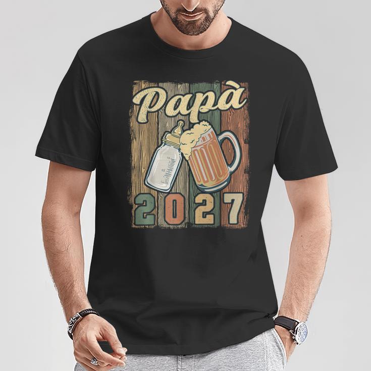 Papà 2027 Futuro Papà Di Un Neonato Nuovo Papà Maglietta Regalos divertidos