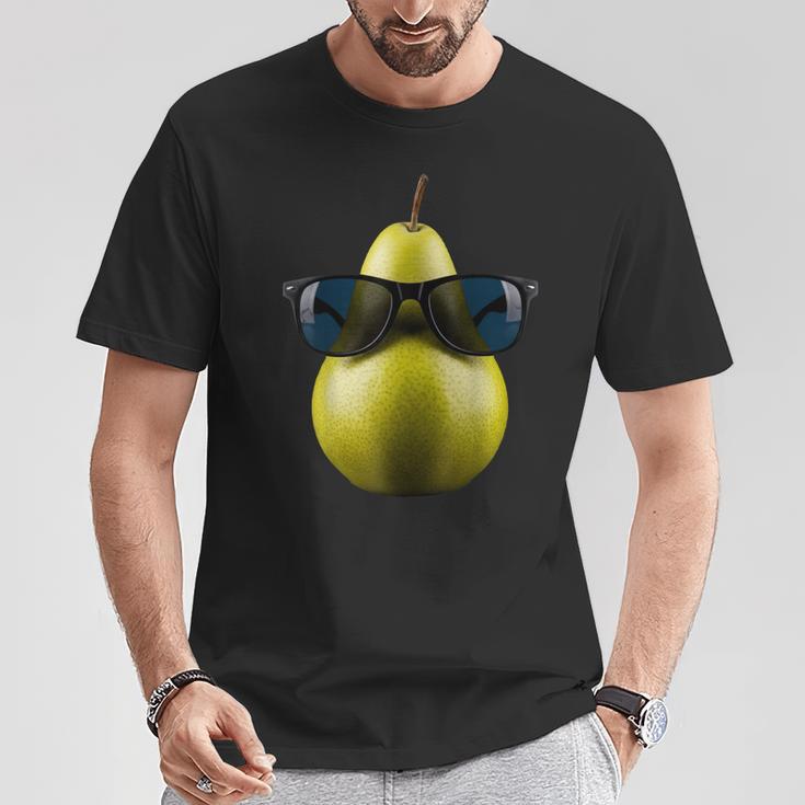 Pera Fresca Con Gafas Deol Fruta Divertida Camiseta unisex Regalos divertidos