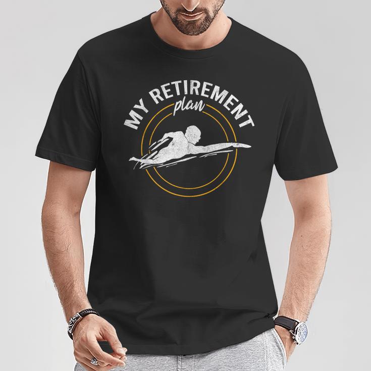 My Retirement Plan Swim Athlete Swimming Grandpa Swimmer T-Shirt Unique Gifts My Retirement Plan Swim Athlete Swimming Grandpa Swimmer T-Shirt Unique Gifts